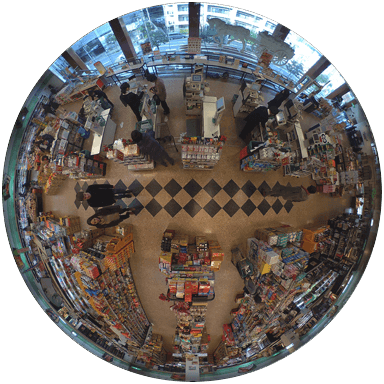 Fisheye Camera in Supermarket