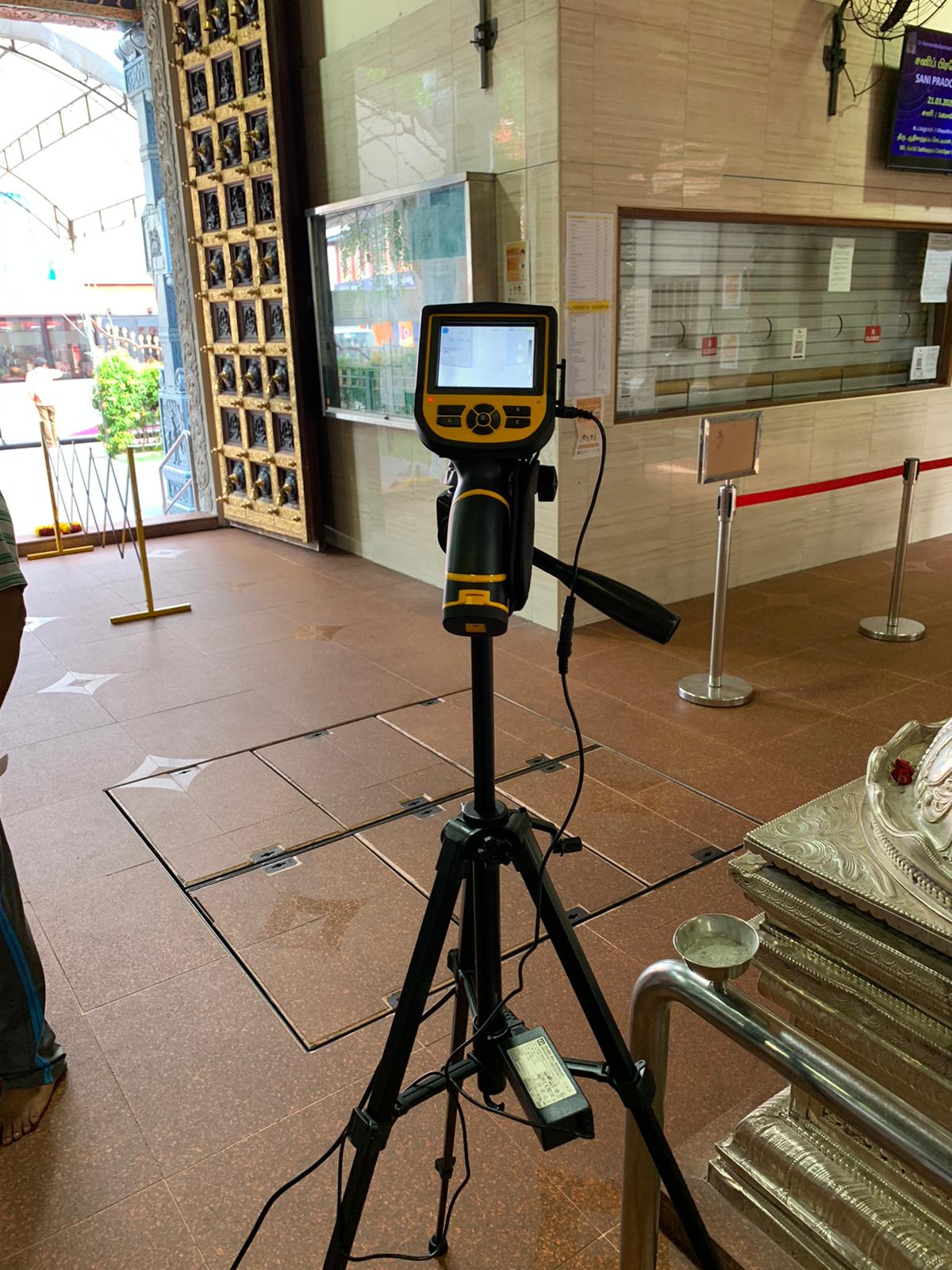 Thermal Camera at Temple Entrance